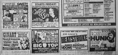 Vintage 55th Street Playhouse movie ads