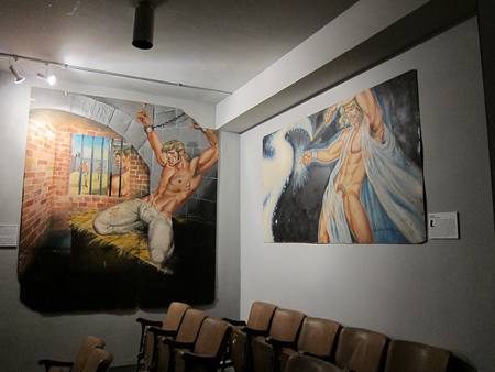 Two Etienne murals on display in the museum