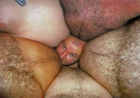 Hairy stomach face circle of hell