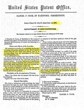 Daniel P. Cook's Patent Documentation