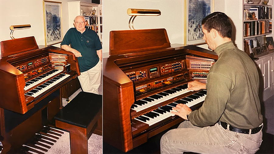 Bill and Will with Bill's organ