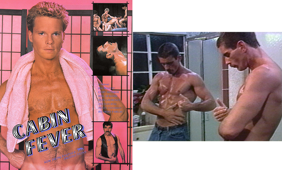 VHS boxcover and still from Cabin Fever featuring Jim Bentley and Will Seagers