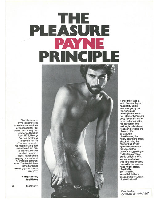 George Payne - The Pleasure Payne Principle interview continued