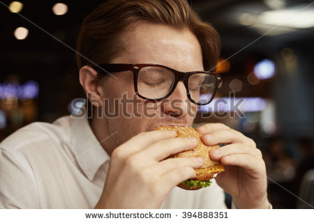 Person chewing food