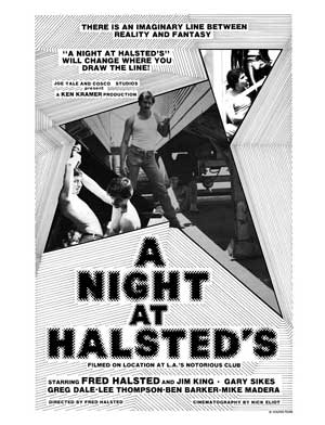 Gay movie poster for the vintage porn film A Night at Halsteds at Bijouworld