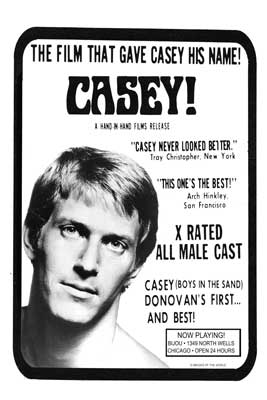 Gay movie poster for the classic porn film Casey at Bijouworld