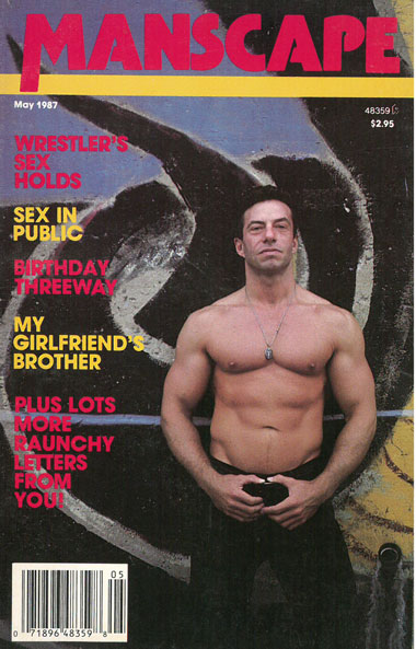 Manscape V3, N3, May 1987, vintage gay porn magazine, Bijouworld