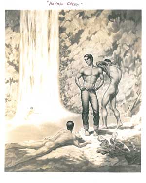 Havasu Creek vintage gay homo erotic photograph, George Quaintance, Bijouiworld.com