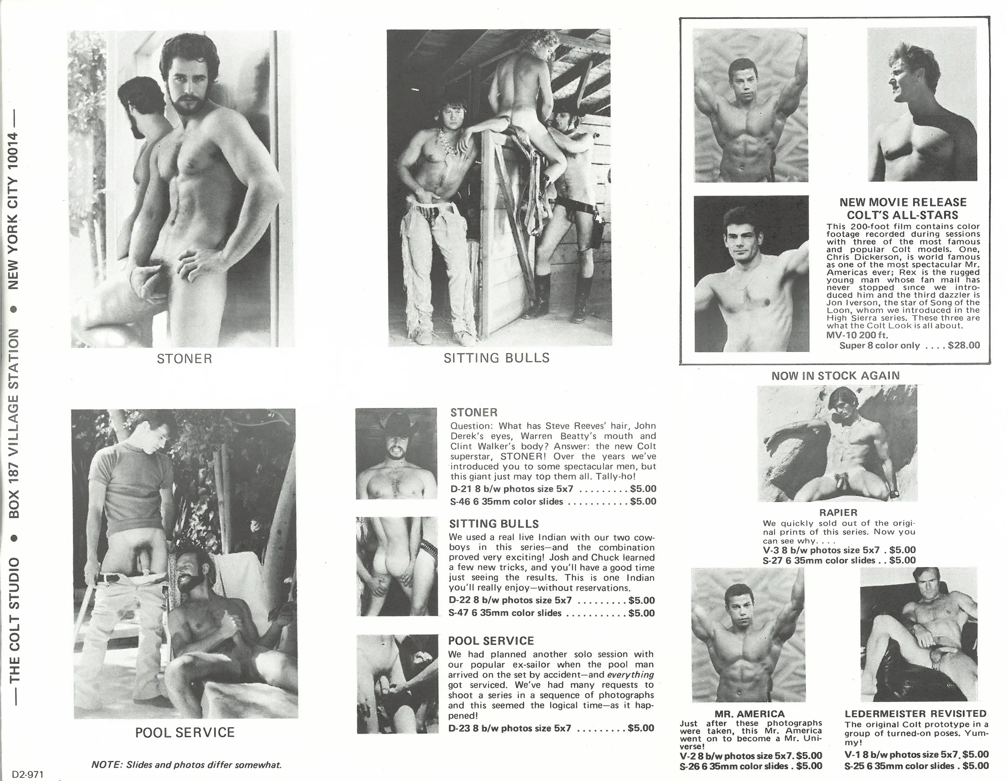 Colt Studio Mail-Order Porn Brochure
