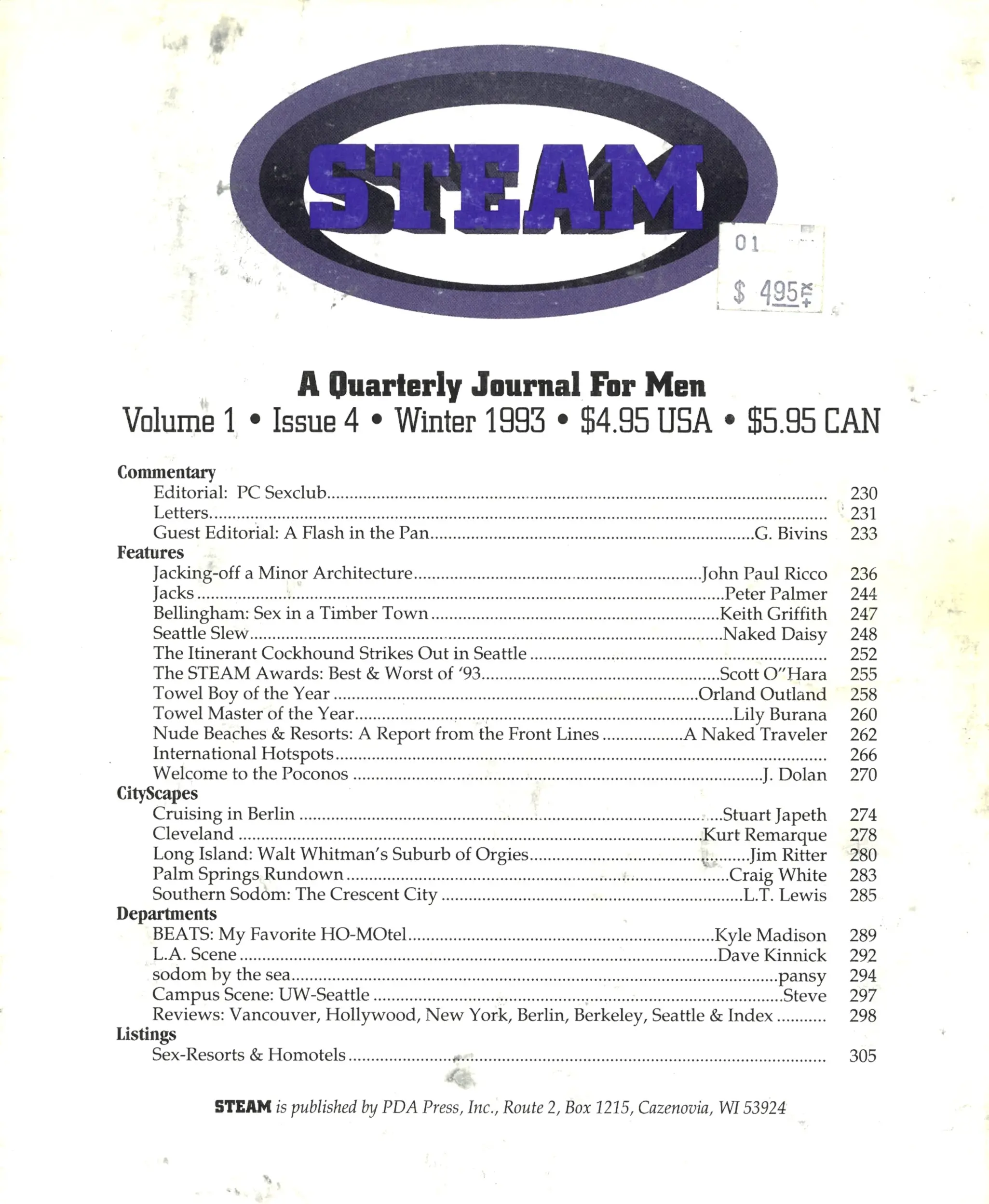 STEAM V1 N4, Quarterly, Winter 1993