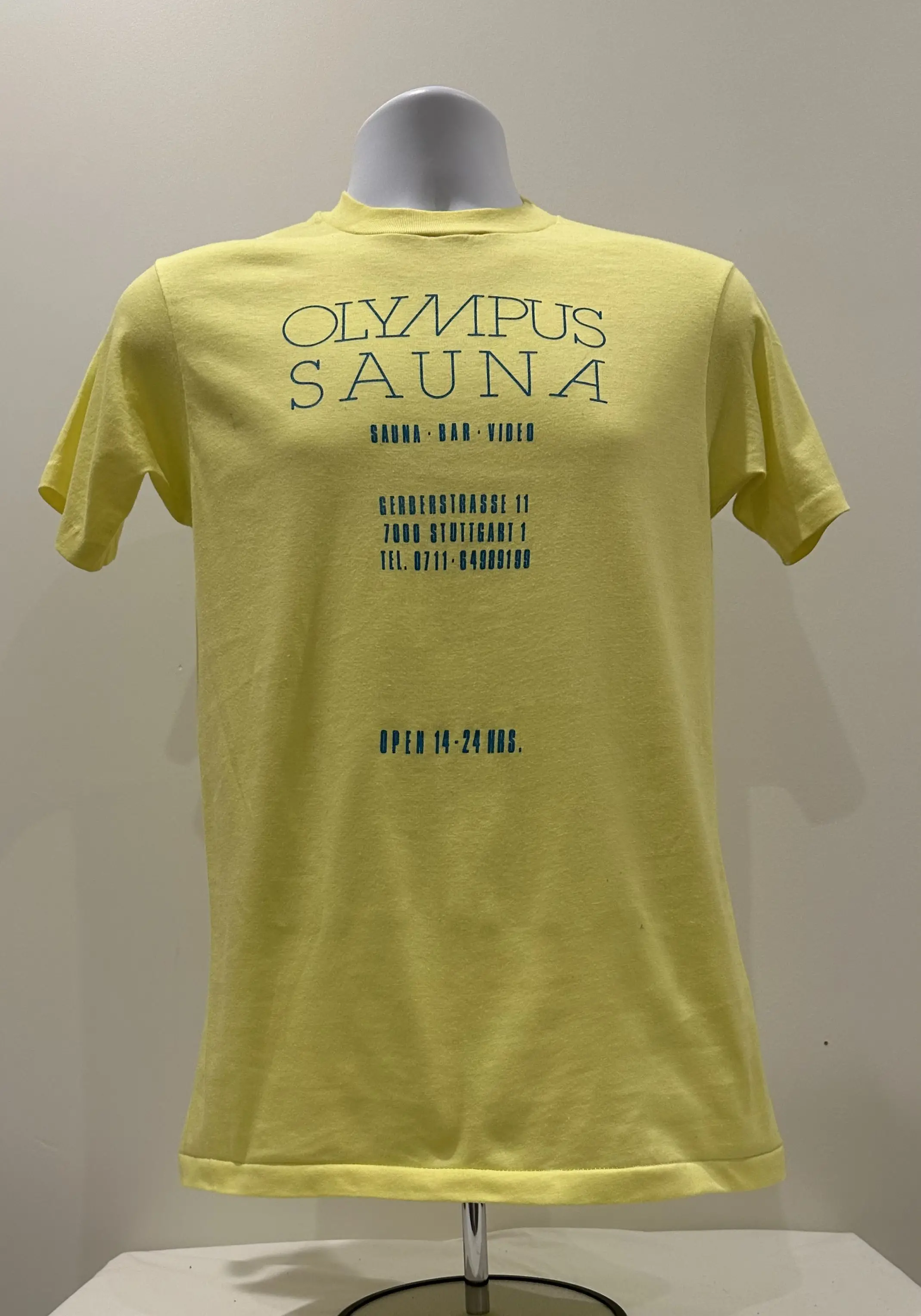 T Shirt, Olympus Sauna, Stuttgart Germany, 1980s, T-Shirt, gay vintage