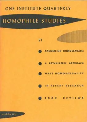 ONE Institute Quarterly vol.7 no.3-4 1967