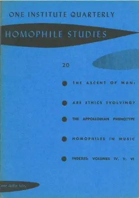 ONE Institute Quarterly, Winter/Spring 1964
