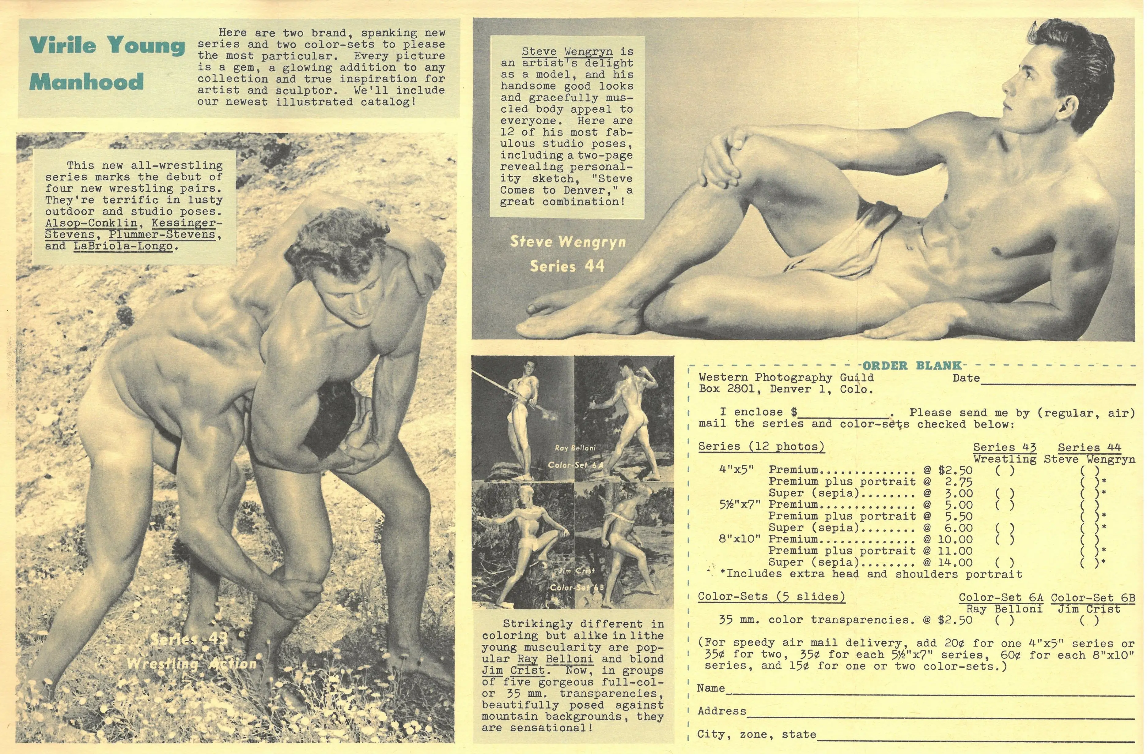 Virile Young Manhood 2, Western Photography Guild