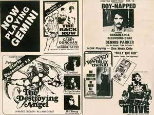 Vintage Bijou Theater Movie Ads 2 Poster