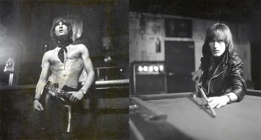 Peter Berlin in The Spike during The Destroying Angel's filming