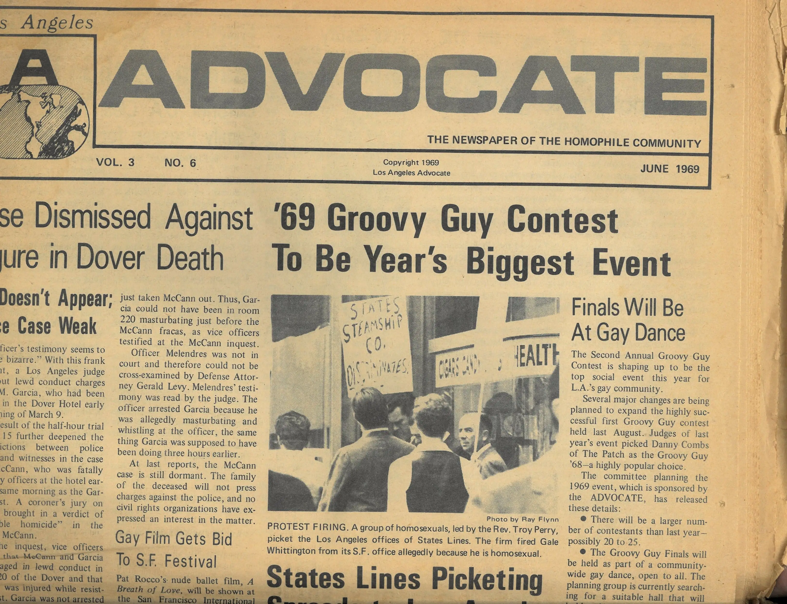 Advocate Newspaper 3-6 June 1969, very rare