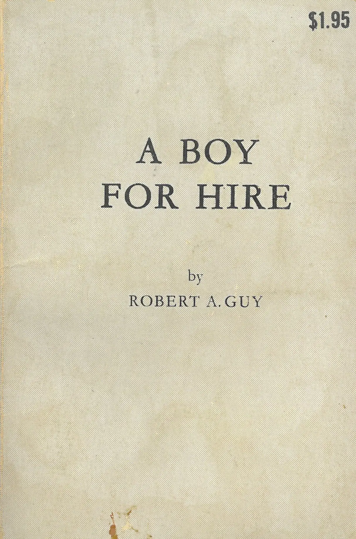 A Boy for Hire by Robert Guy