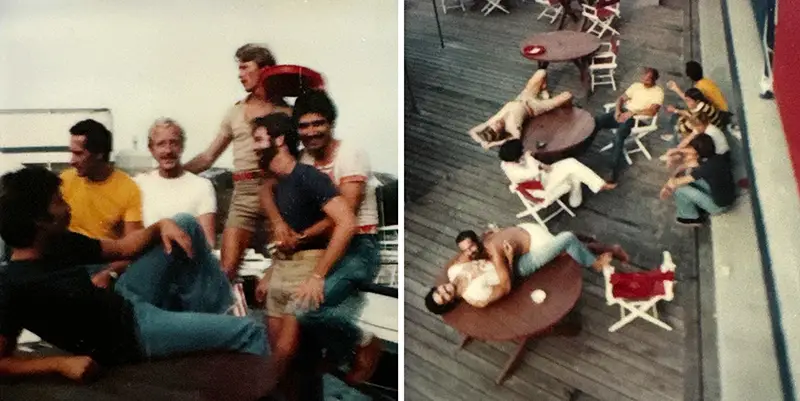 Polaroids of Will's Fire Island/San Francisco friend group