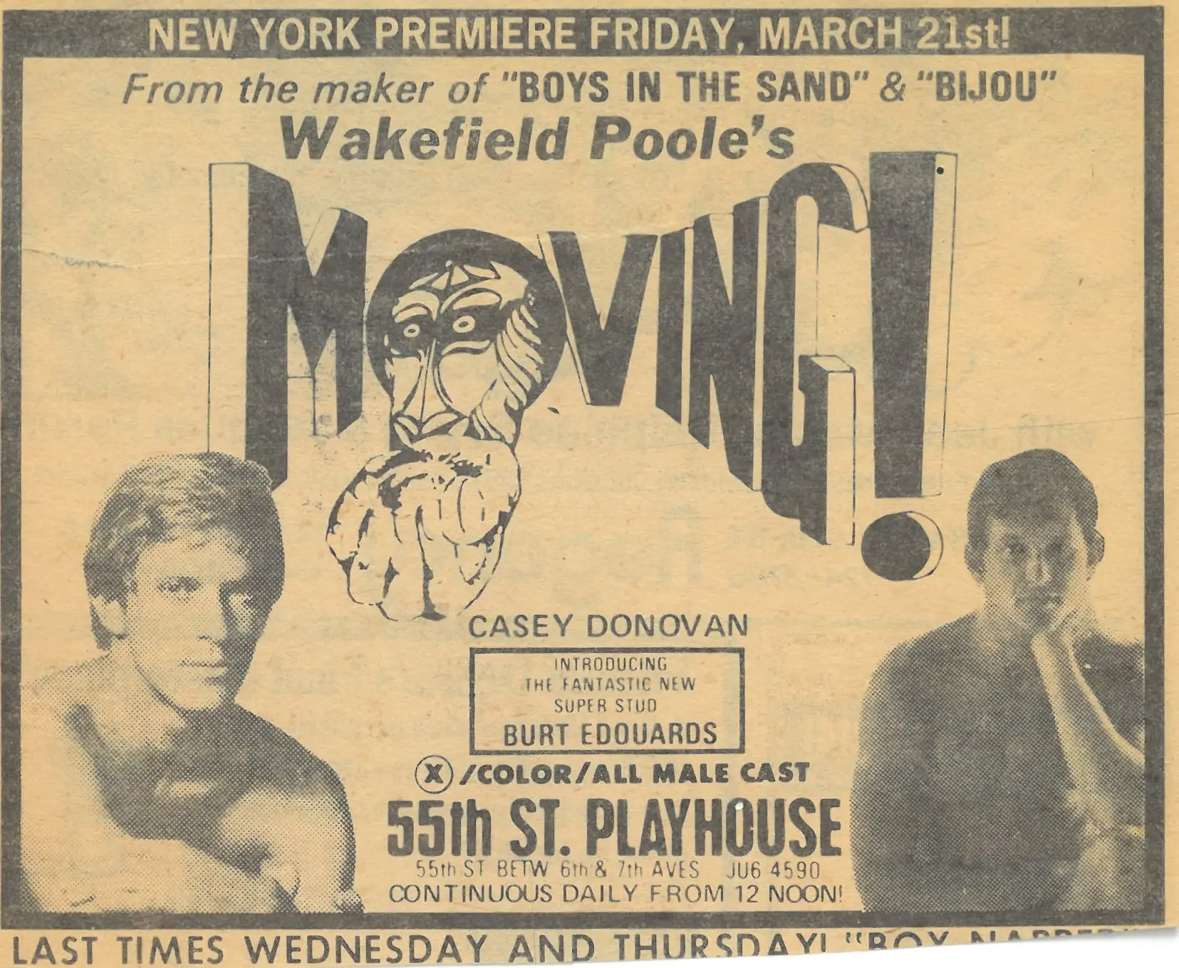 Moving by Wakefield Poole Porn Fil Movie Ad