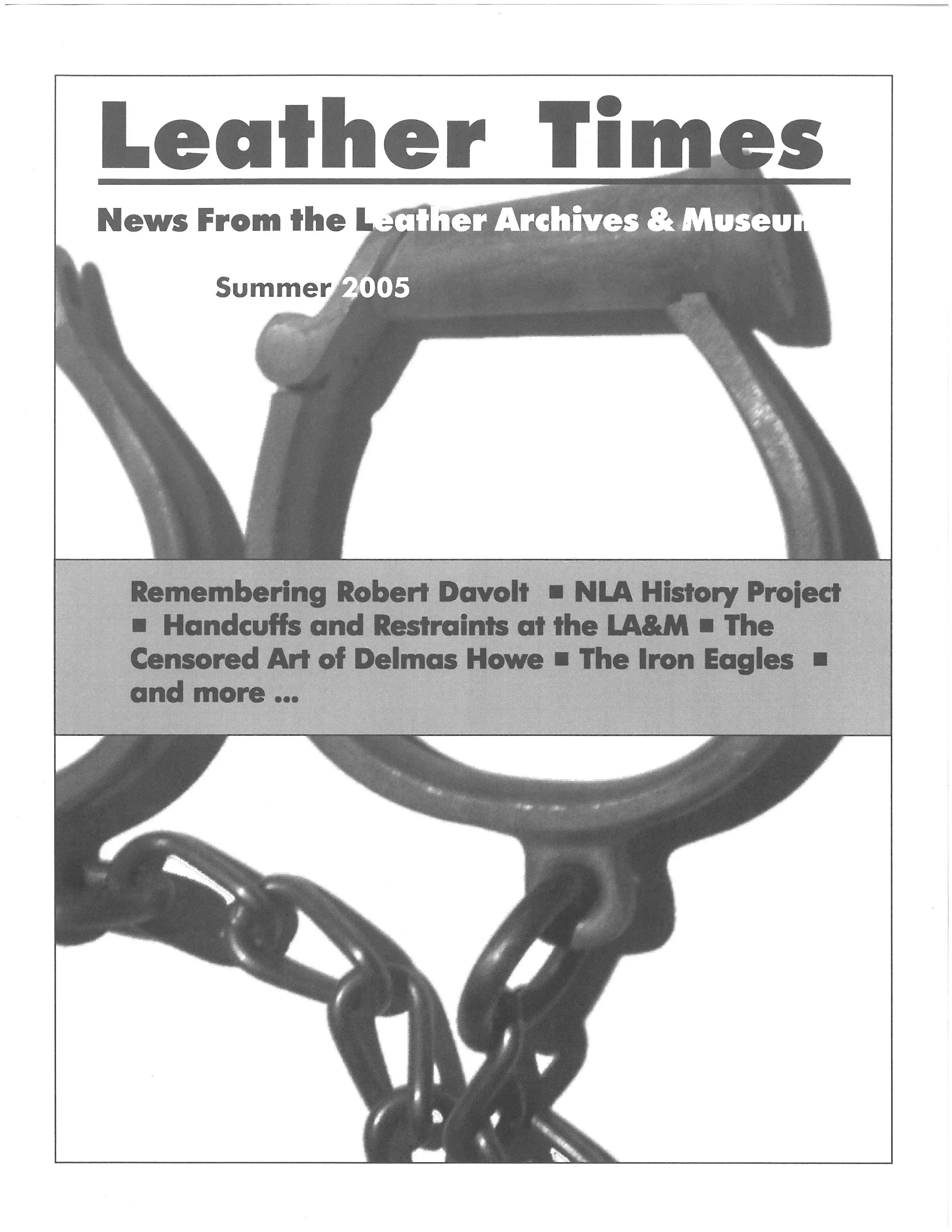 Leather Times Summer 2005 Newsletter, Leather Archives
