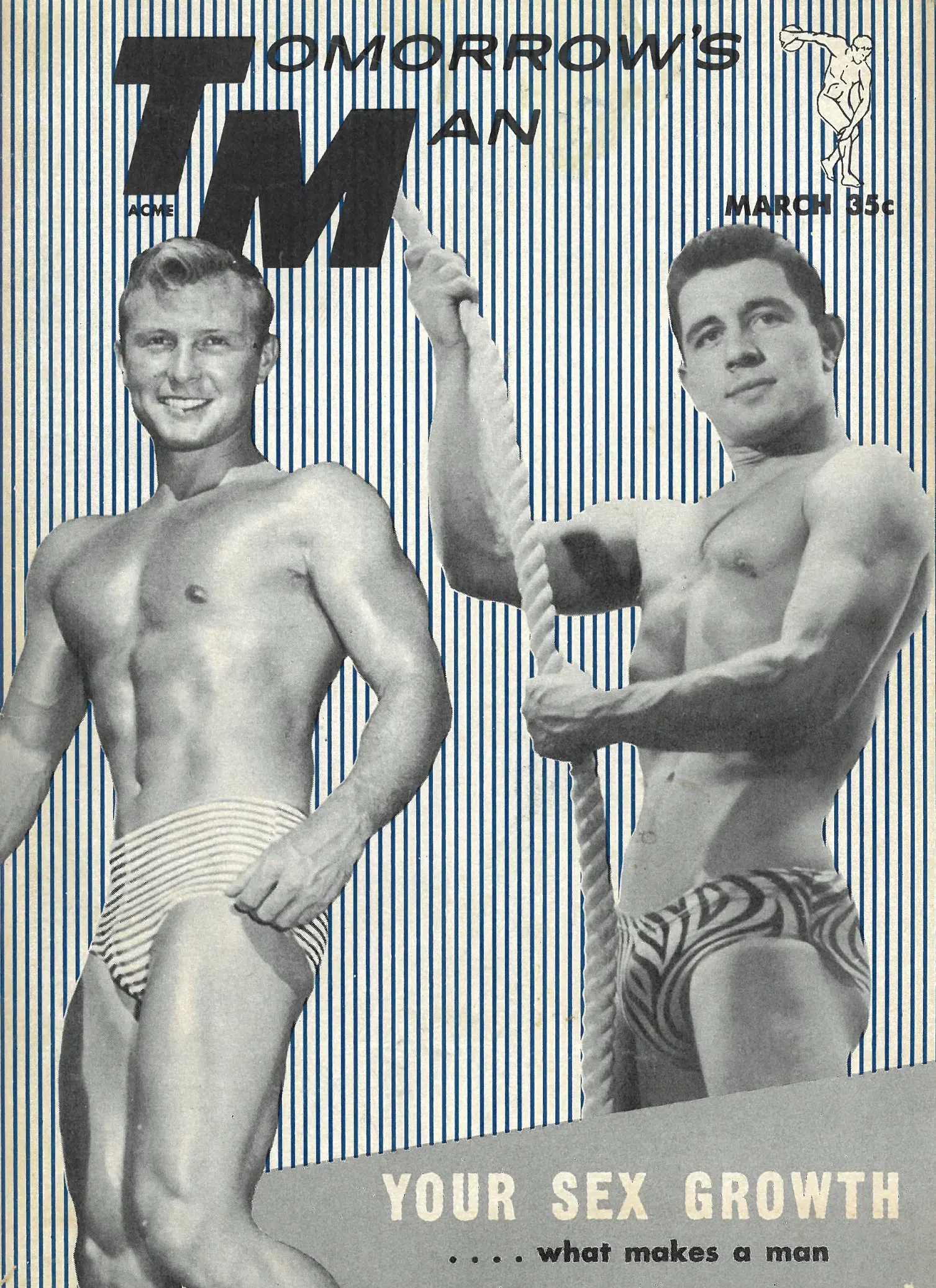 Tomorrow's Man V6 N3 Feb-March 1958, gay interest vintage magazine